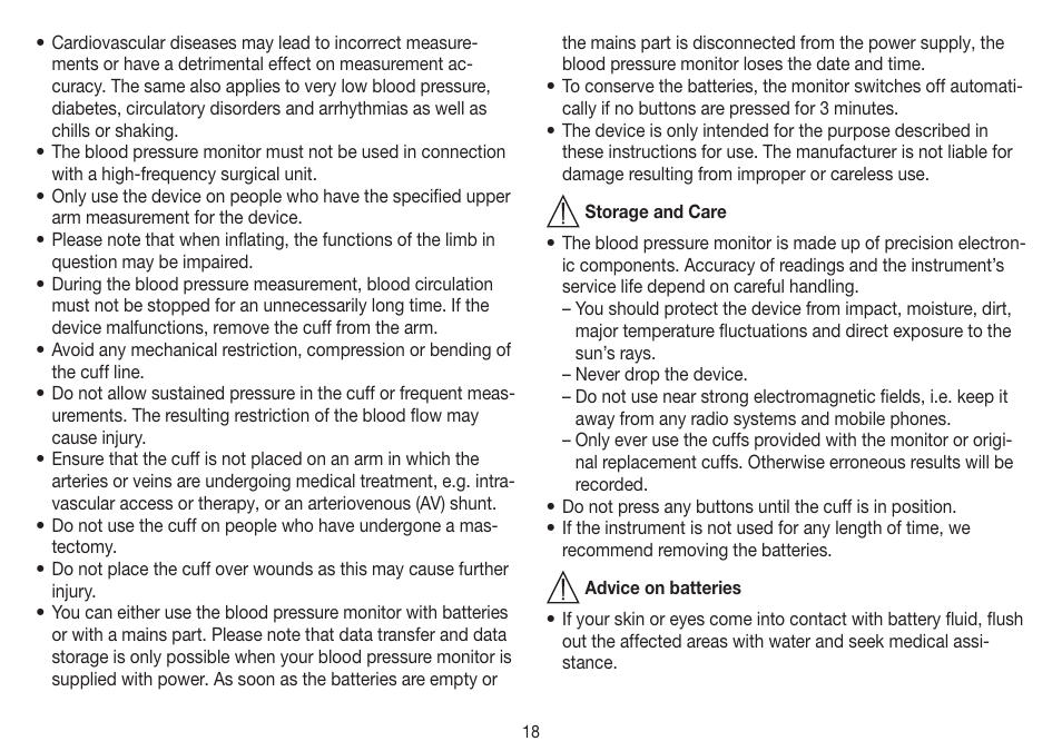 Beurer BM 45 User Manual | Page 18 / 108