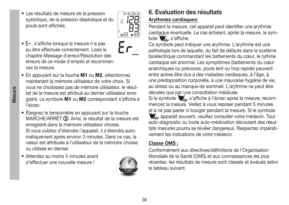 Evaluation des résultats | Beurer BM 45 User Manual | Page 36 / 108