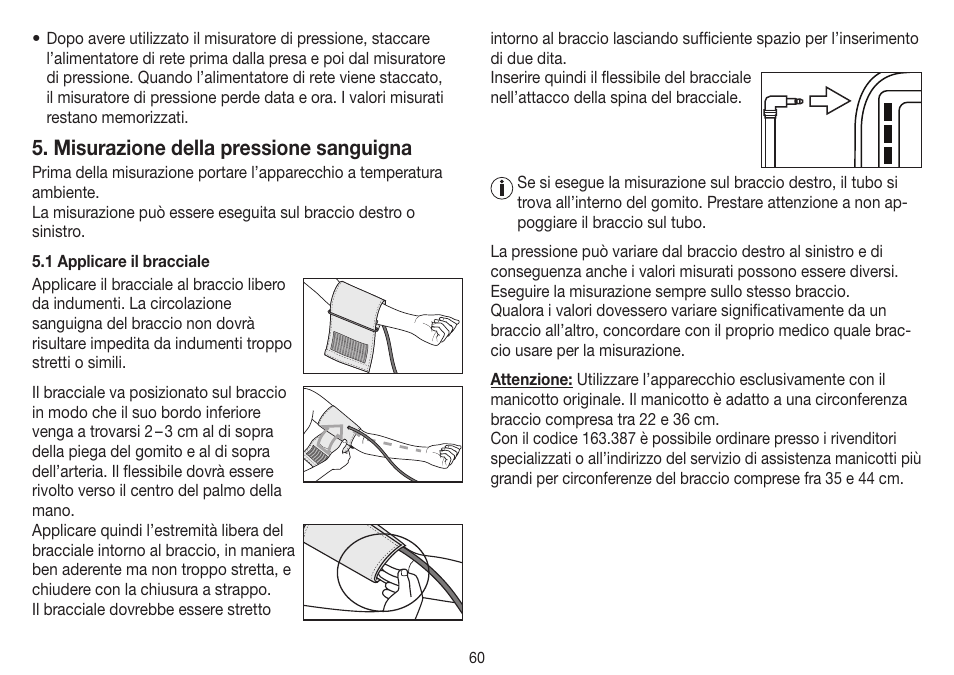 Misurazione della pressione sanguigna | Beurer BM 45 User Manual | Page 60 / 108