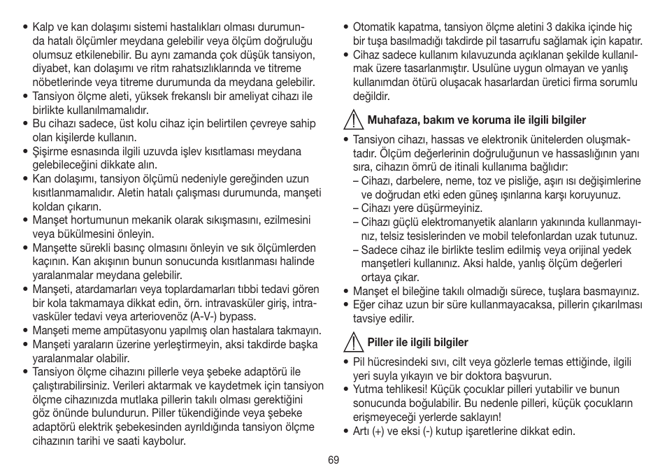 Beurer BM 45 User Manual | Page 69 / 108