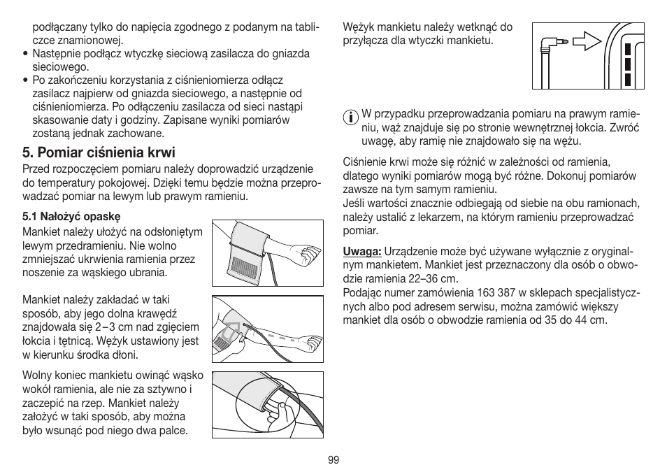 Pomiar ciśnienia krwi | Beurer BM 45 User Manual | Page 99 / 108