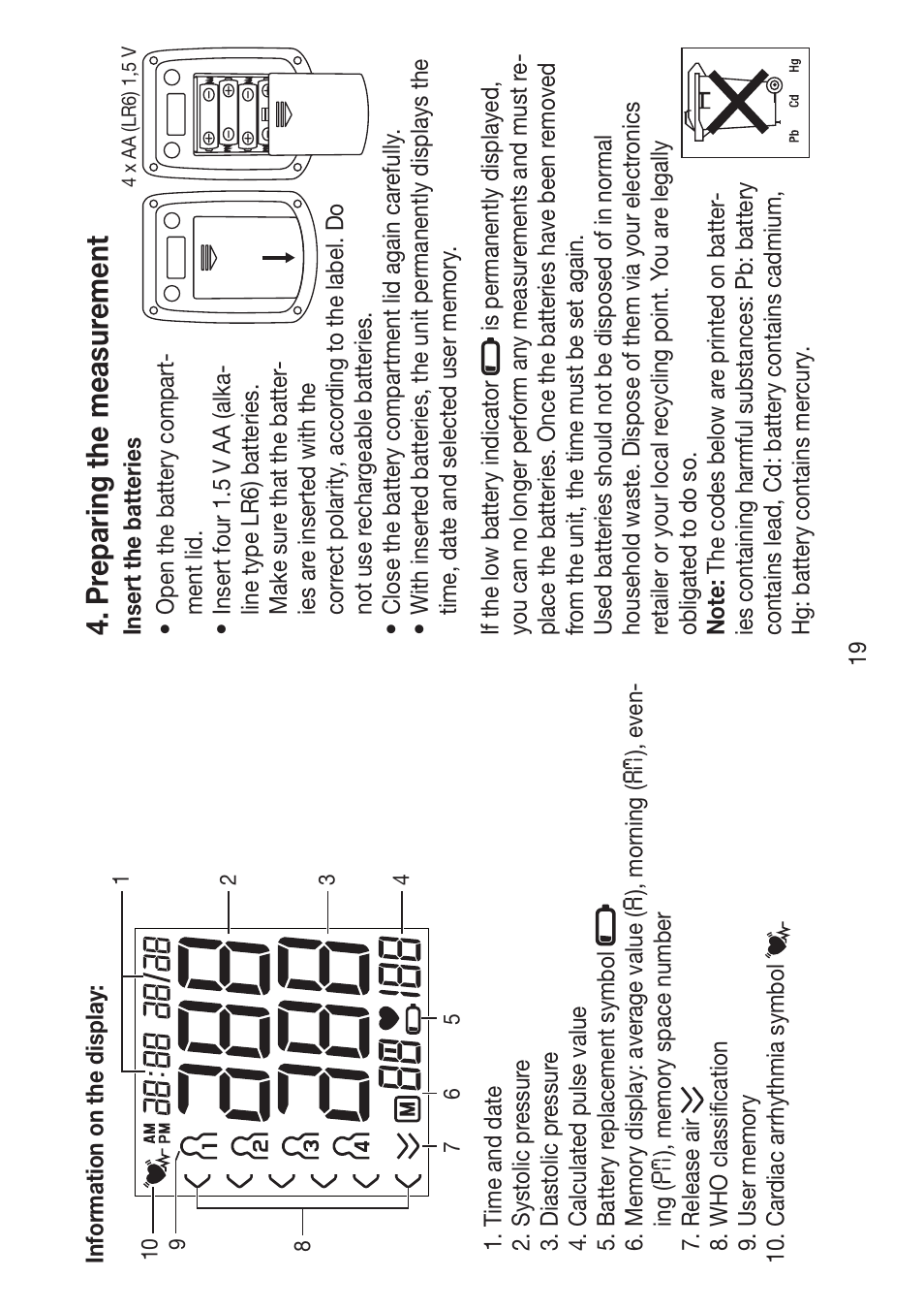 P reparing the measur ement | Beurer BM 47 User Manual | Page 19 / 104