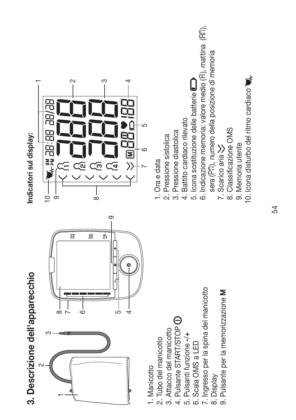 Descrizione dell'appar ecchio | Beurer BM 47 User Manual | Page 54 / 104