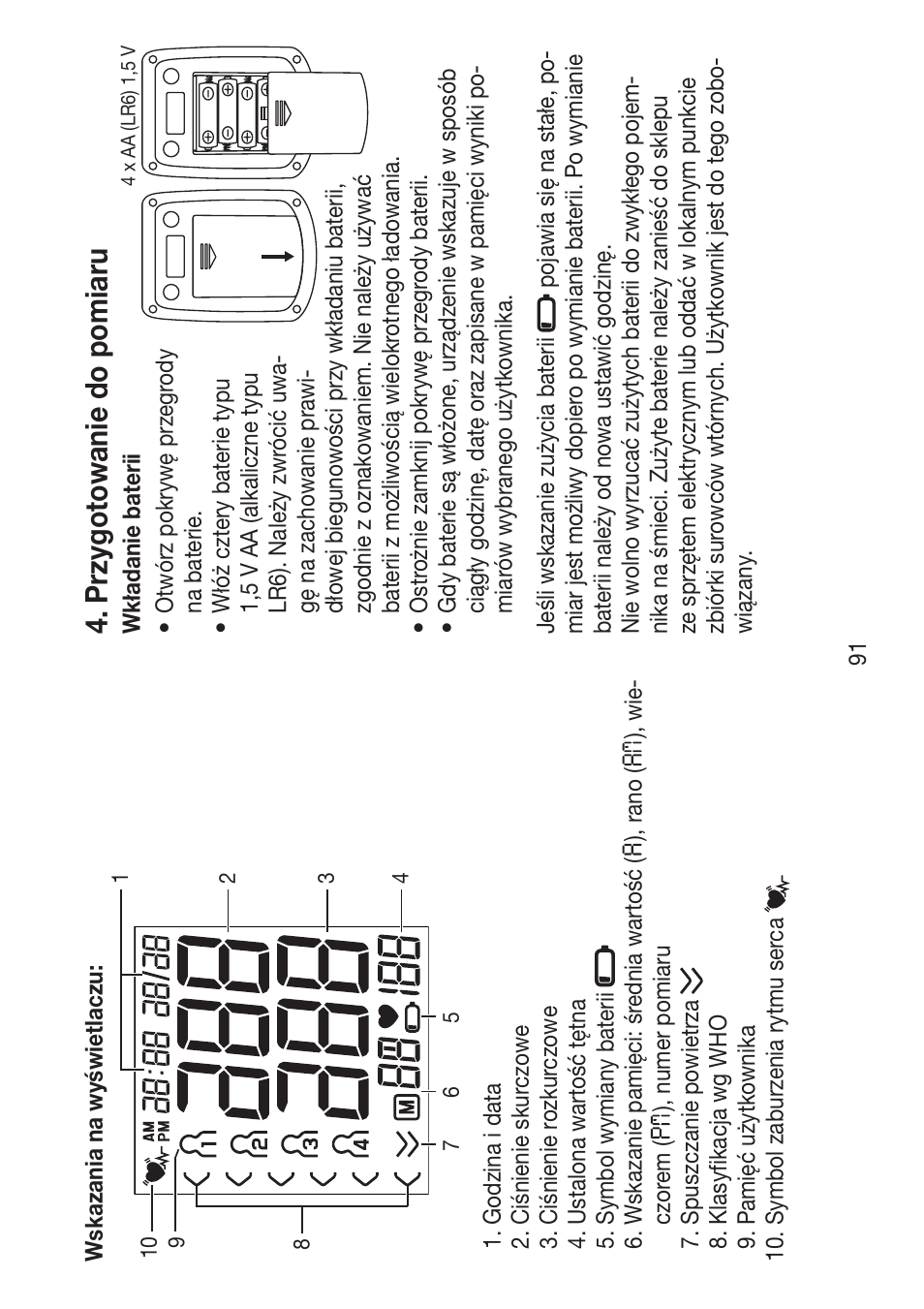 P rzygot owanie do pomiaru | Beurer BM 47 User Manual | Page 91 / 104