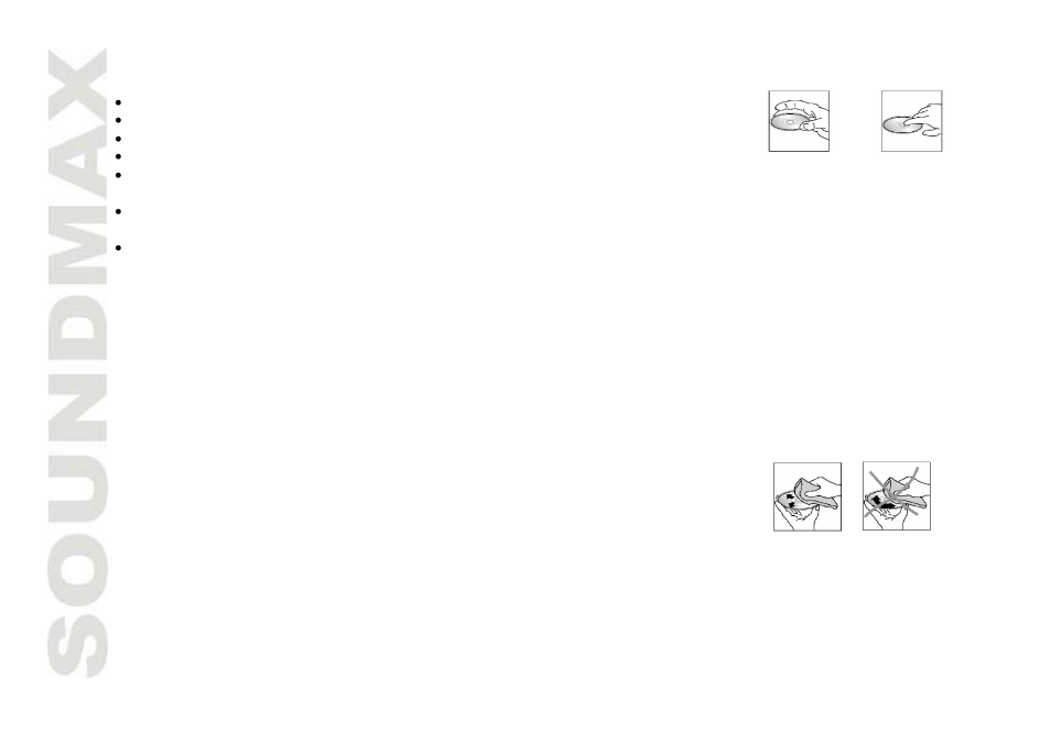 Handling discs, Cleaning | SoundMax SM-CMD3004 User Manual | Page 38 / 80