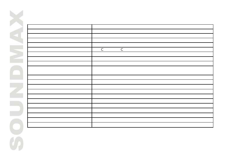 Specification | SoundMax SM-CMD3004 User Manual | Page 40 / 80