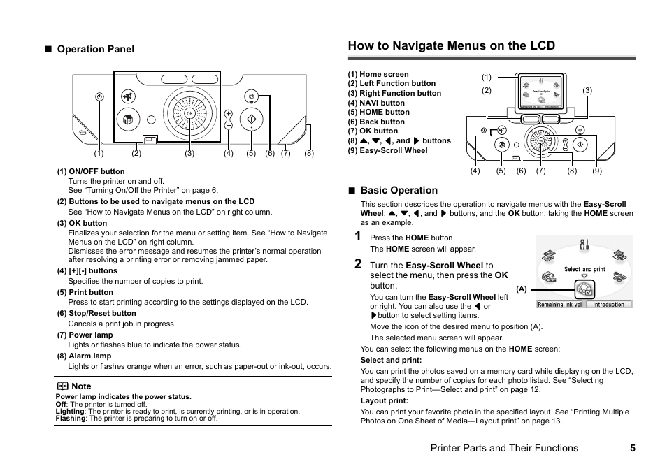 How to navigate menus on the lcd | Canon 320 User Manual | Page 8 / 59