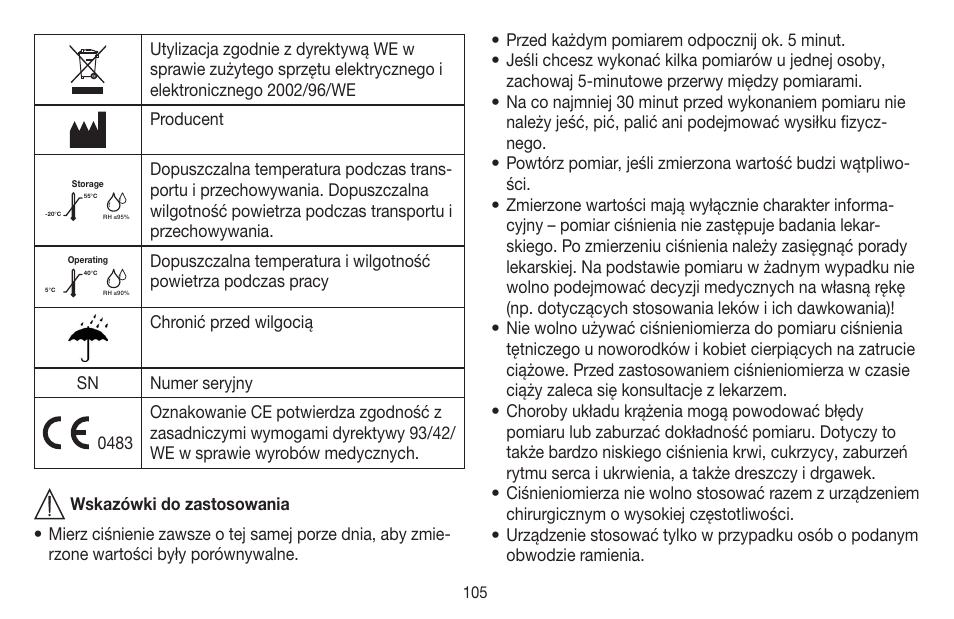 Beurer BM 58 User Manual | Page 105 / 124