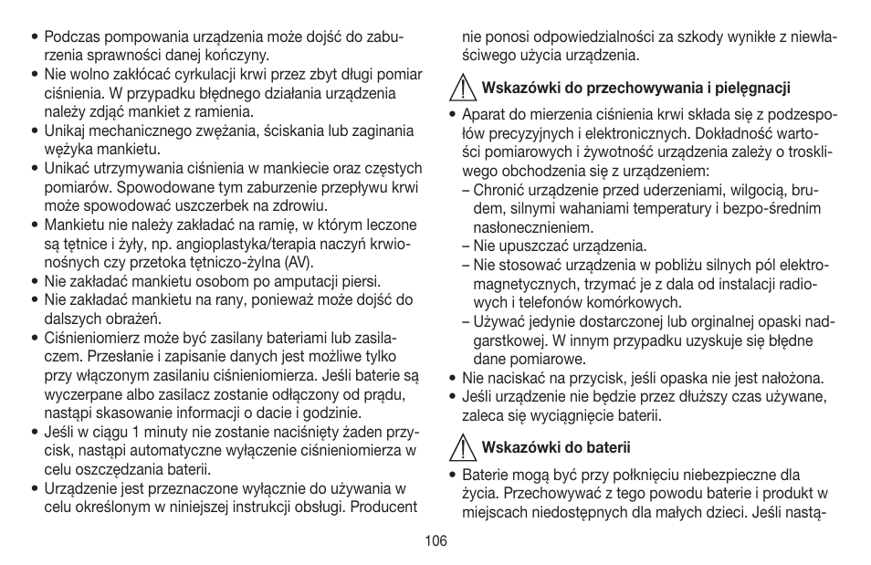 Beurer BM 58 User Manual | Page 106 / 124