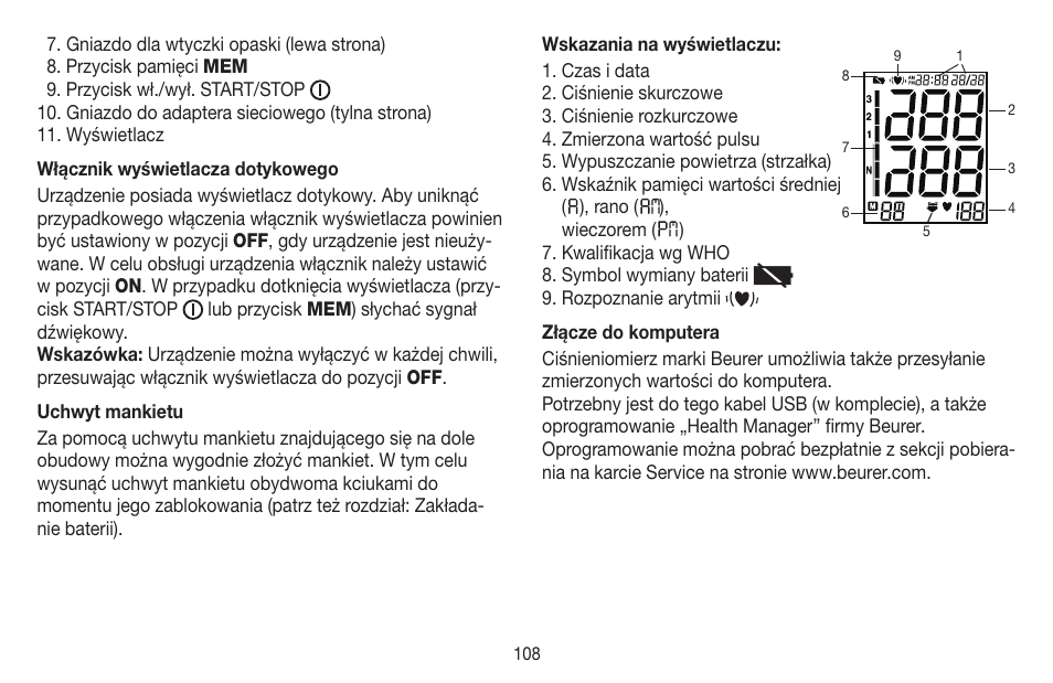 Beurer BM 58 User Manual | Page 108 / 124