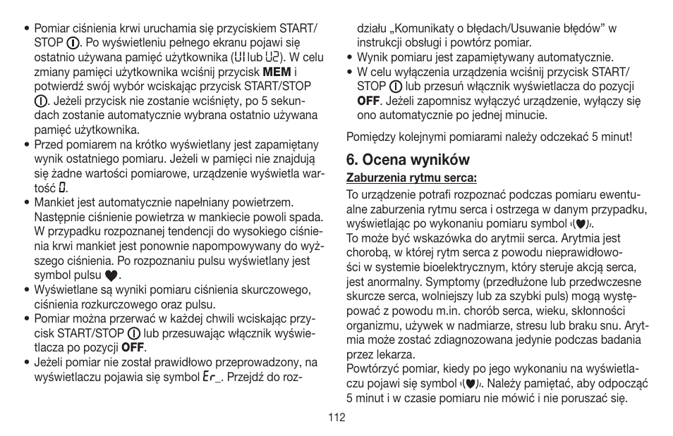 Ocena wyników | Beurer BM 58 User Manual | Page 112 / 124