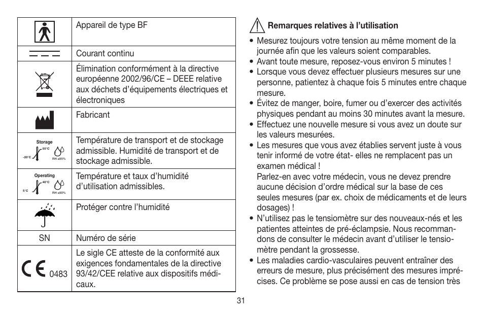 Beurer BM 58 User Manual | Page 31 / 124