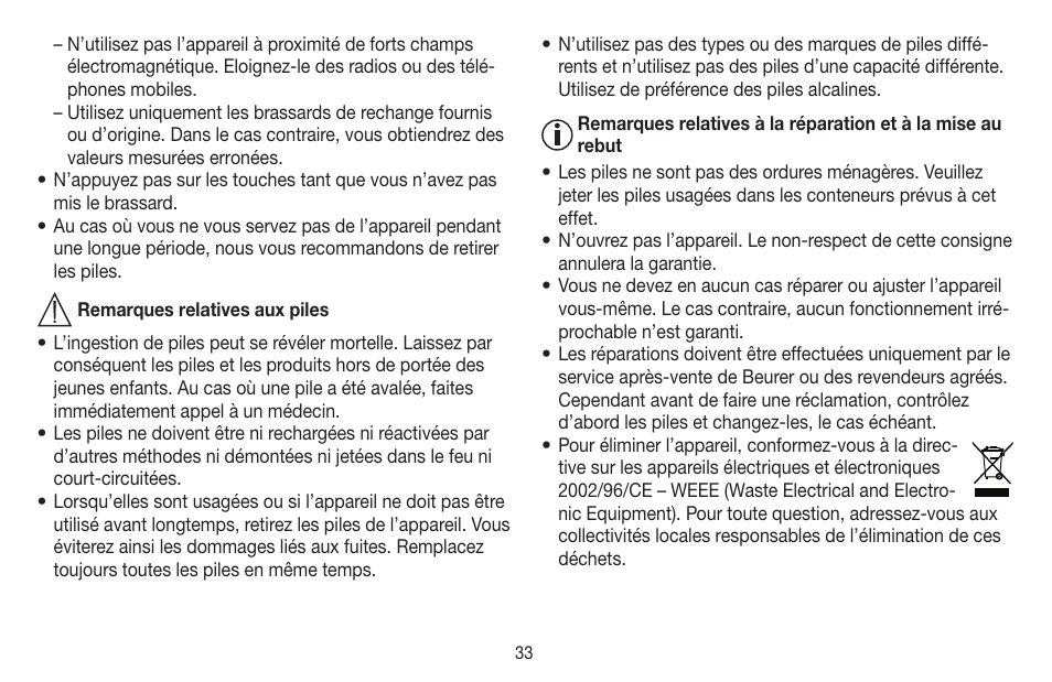 Beurer BM 58 User Manual | Page 33 / 124