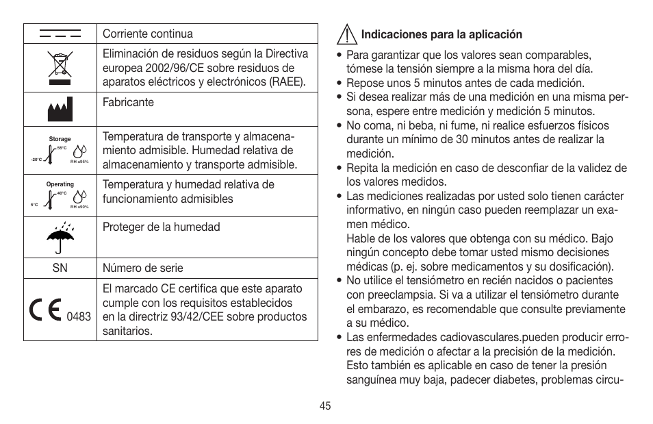 Beurer BM 58 User Manual | Page 45 / 124