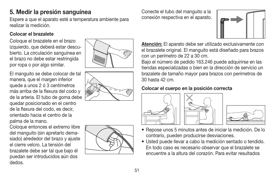 Medir la presión sanguínea | Beurer BM 58 User Manual | Page 51 / 124