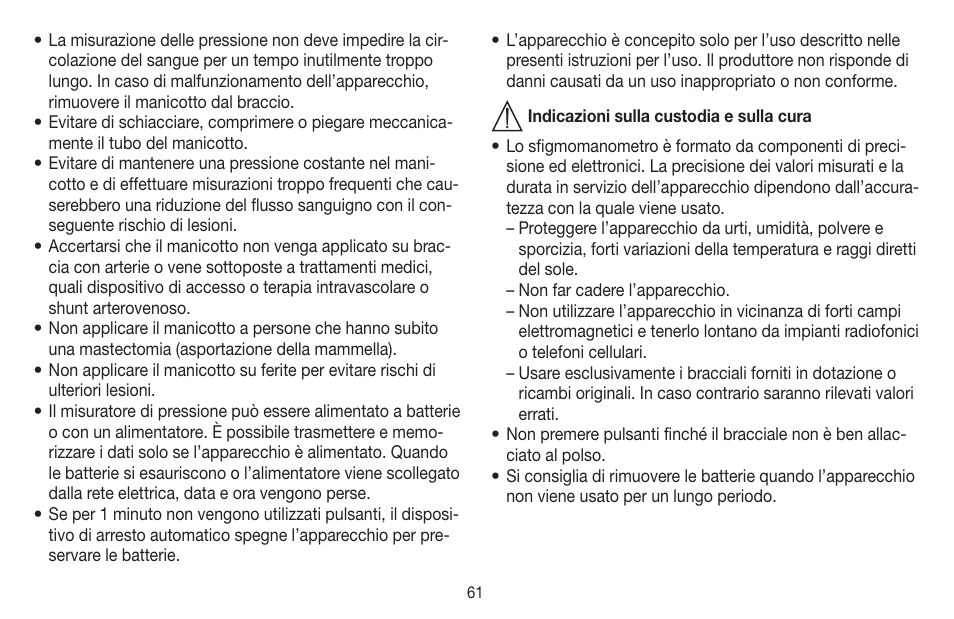 Beurer BM 58 User Manual | Page 61 / 124