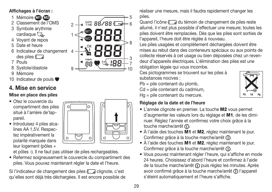 Mise en service | Beurer BM 60 User Manual | Page 29 / 100