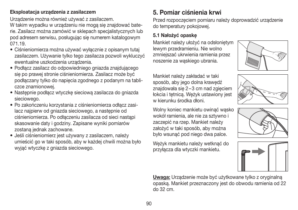 Pomiar ciśnienia krwi | Beurer BM 60 User Manual | Page 90 / 100