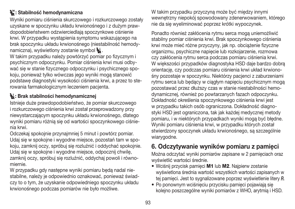 Odczytywanie wyników pomiaru z pamięci | Beurer BM 60 User Manual | Page 93 / 100