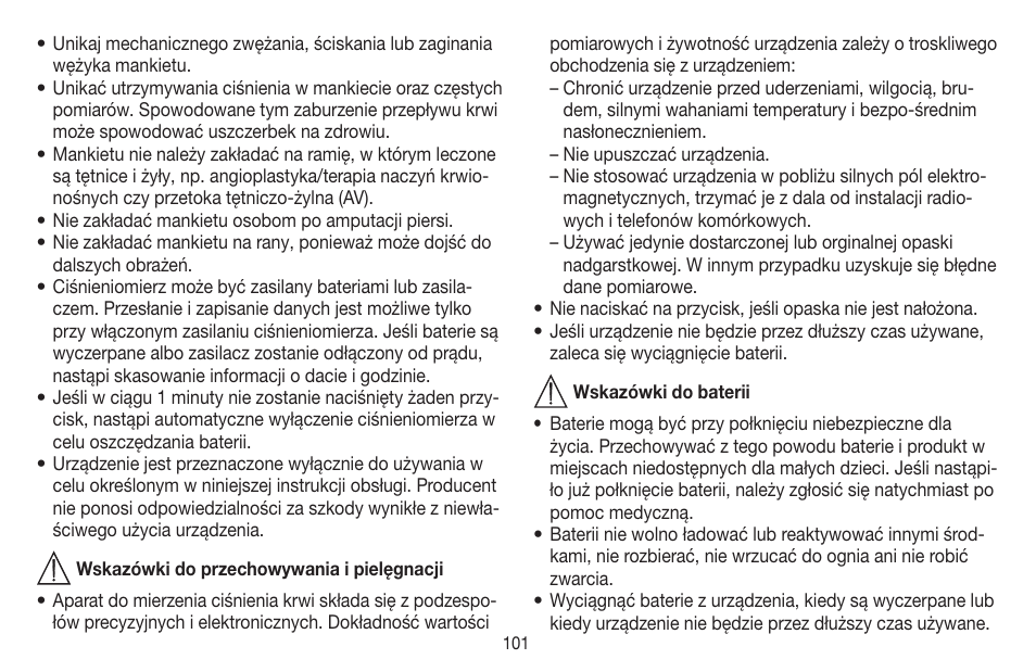 Beurer BM 65 User Manual | Page 101 / 116