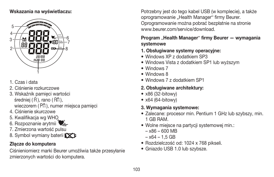 Beurer BM 65 User Manual | Page 103 / 116