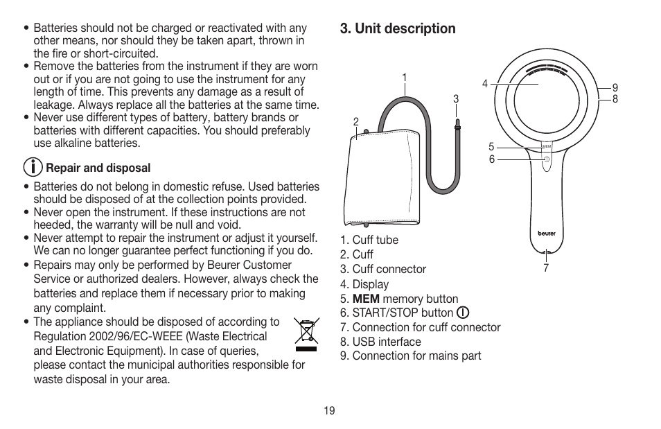 Beurer BM 65 User Manual | Page 19 / 116