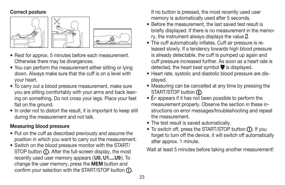 Beurer BM 65 User Manual | Page 23 / 116