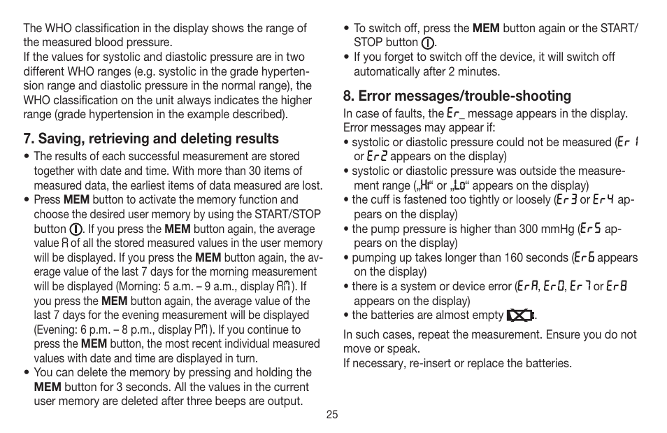 Beurer BM 65 User Manual | Page 25 / 116
