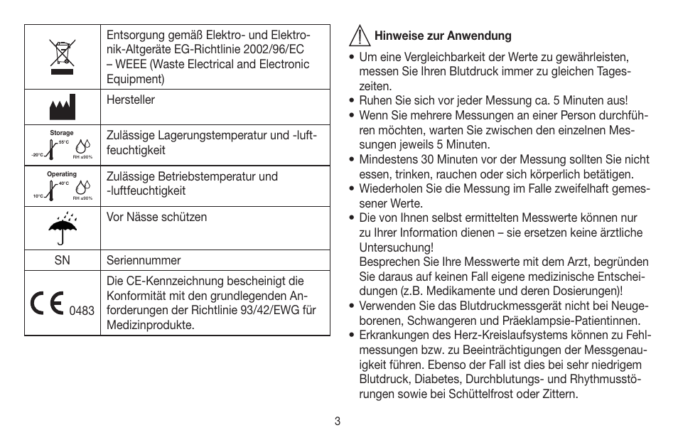 Beurer BM 65 User Manual | Page 3 / 116
