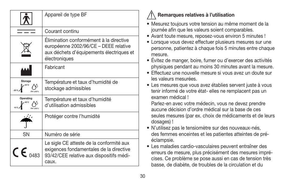 Beurer BM 65 User Manual | Page 30 / 116