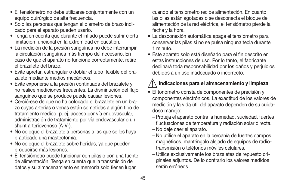 Beurer BM 65 User Manual | Page 45 / 116