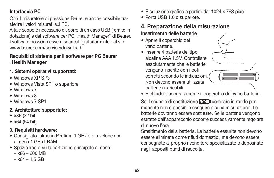 Beurer BM 65 User Manual | Page 62 / 116