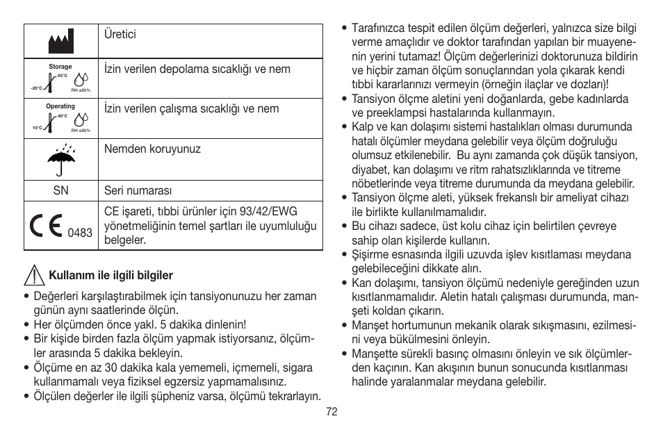 Beurer BM 65 User Manual | Page 72 / 116