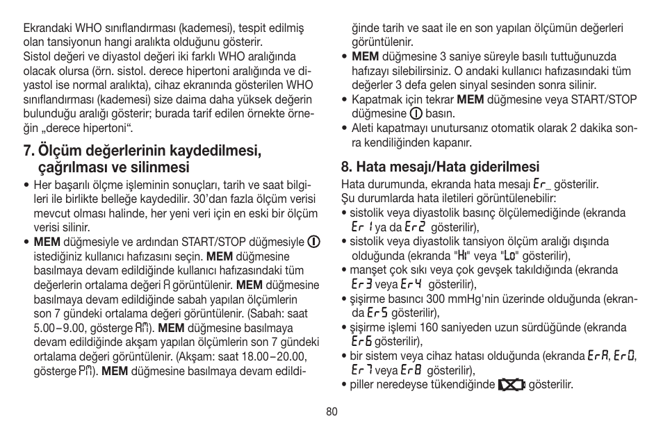 Beurer BM 65 User Manual | Page 80 / 116