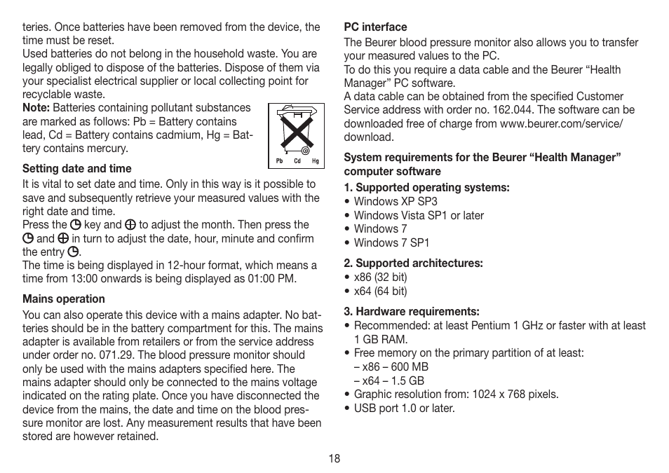 Beurer BM 70 User Manual | Page 18 / 100