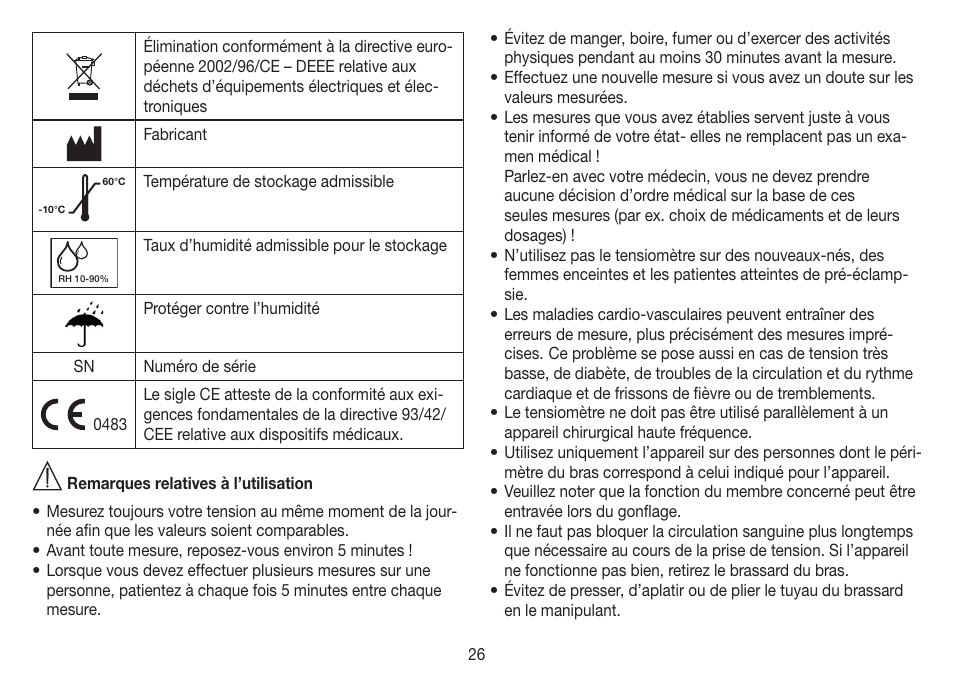 Beurer BM 70 User Manual | Page 26 / 100