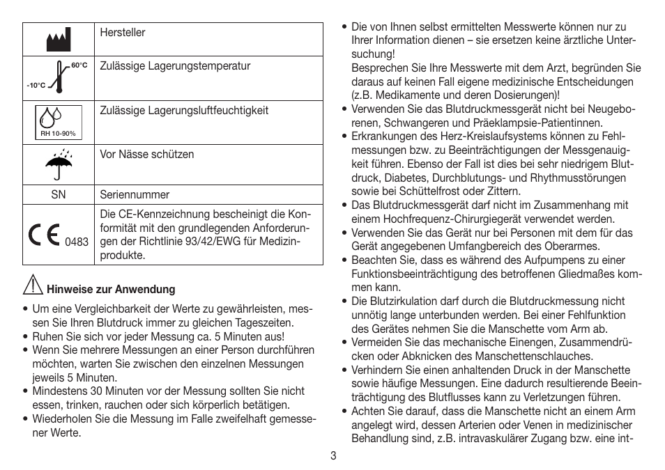 Beurer BM 70 User Manual | Page 3 / 100
