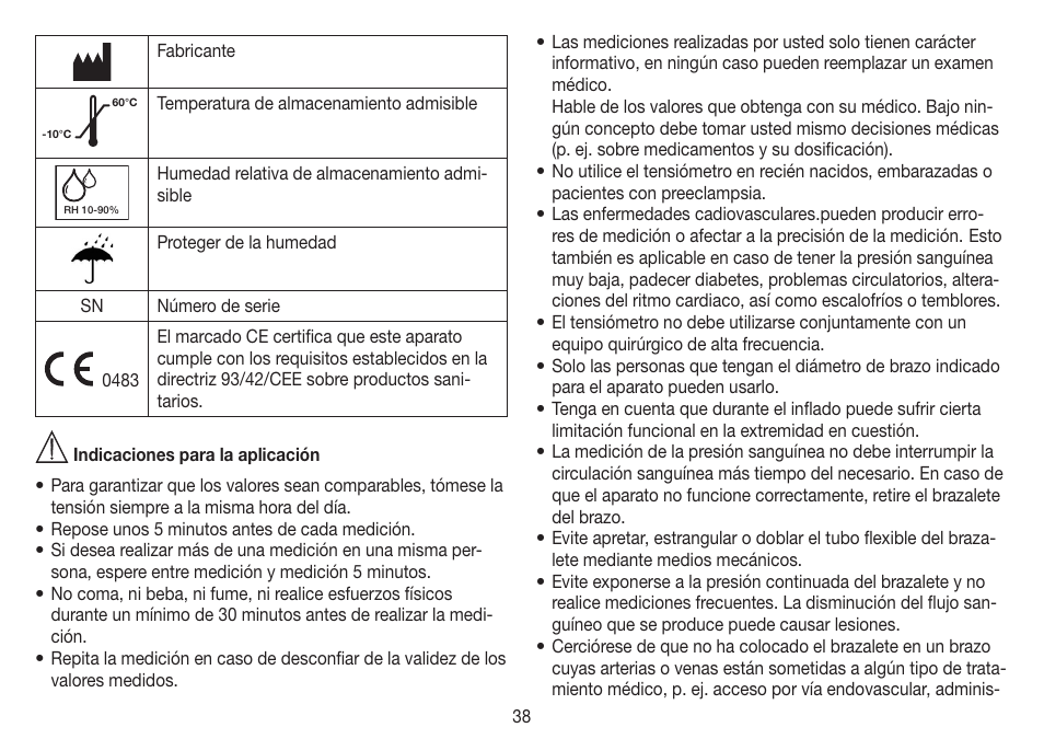 Beurer BM 70 User Manual | Page 38 / 100