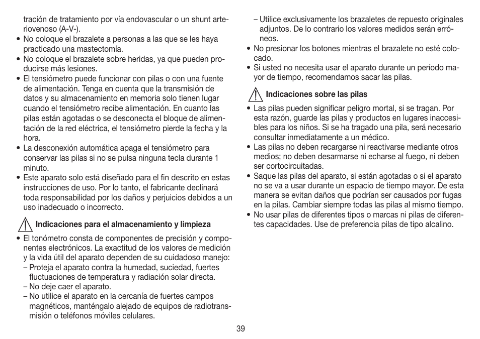 Beurer BM 70 User Manual | Page 39 / 100