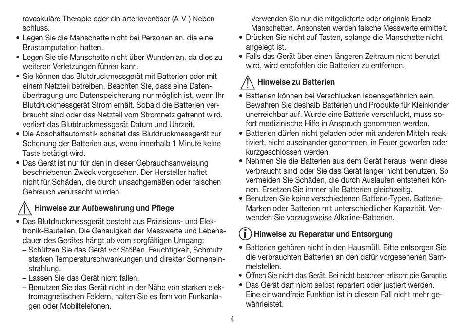 Beurer BM 70 User Manual | Page 4 / 100