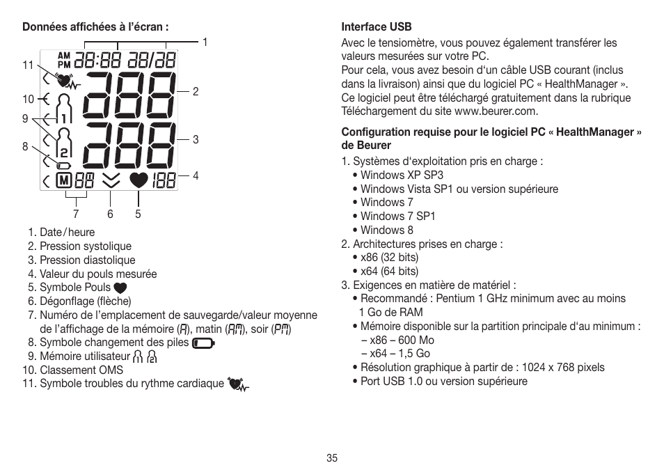 Beurer BM 75 User Manual | Page 35 / 128