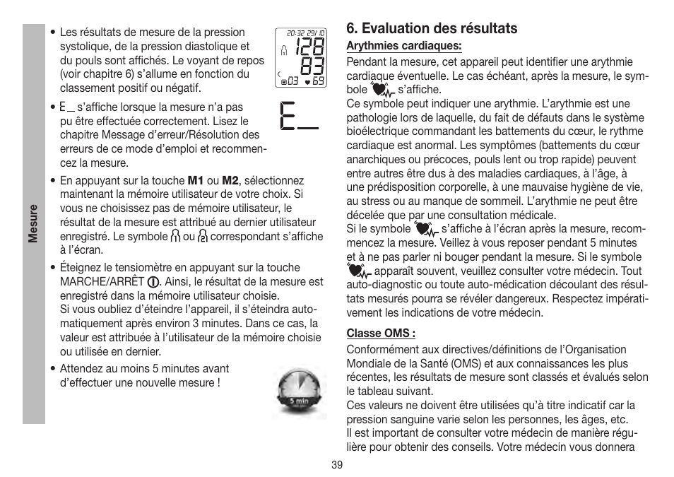 Evaluation des résultats | Beurer BM 75 User Manual | Page 39 / 128