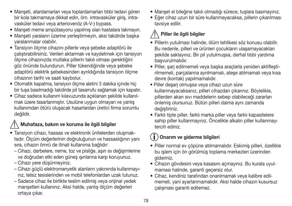 Beurer BM 75 User Manual | Page 78 / 128