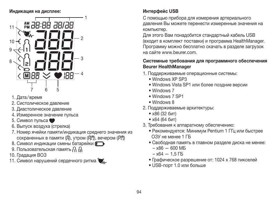 Beurer BM 75 User Manual | Page 94 / 128