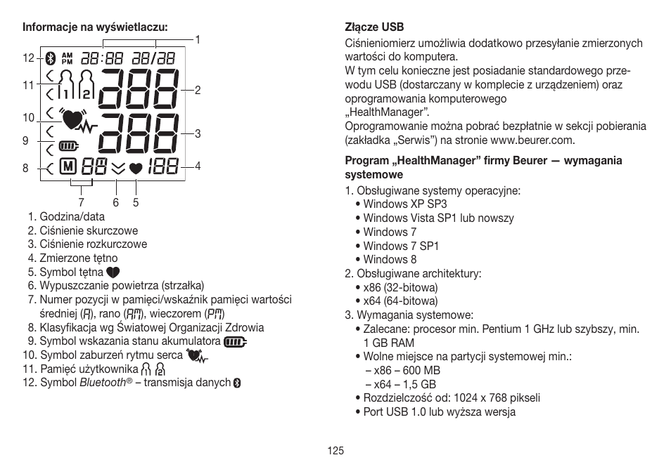 Beurer BM 85 User Manual | Page 125 / 144