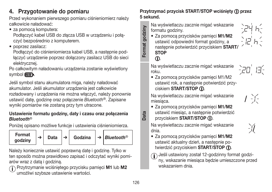 Przygotowanie do pomiaru | Beurer BM 85 User Manual | Page 126 / 144