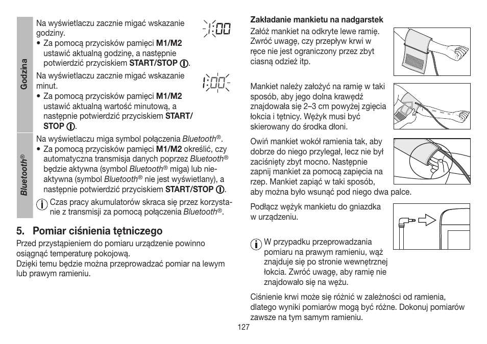 Pomiar ciśnienia tętniczego | Beurer BM 85 User Manual | Page 127 / 144