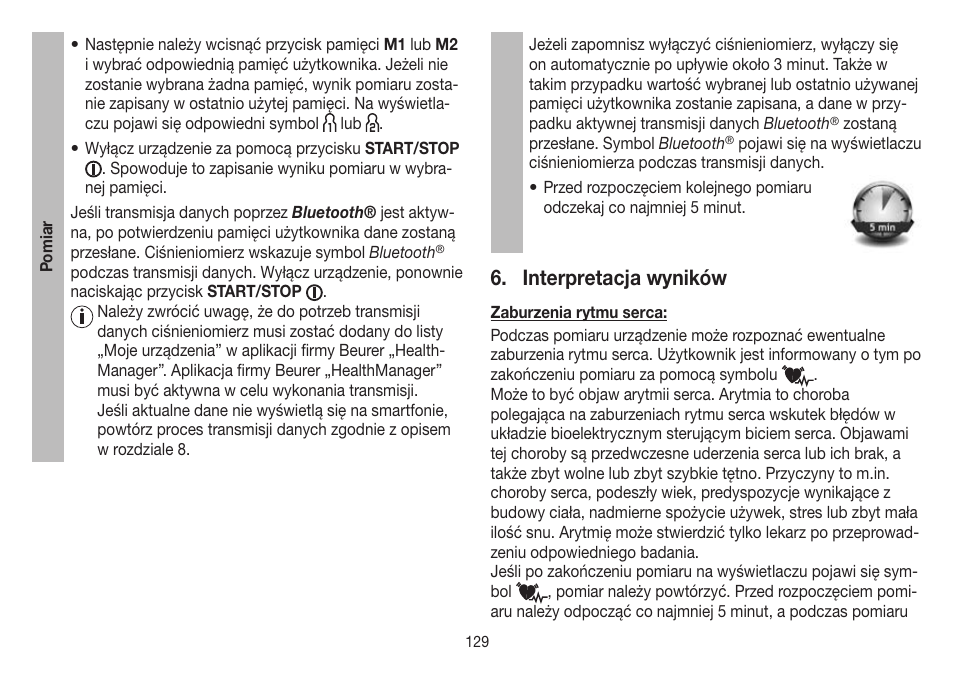 Interpretacja wyników | Beurer BM 85 User Manual | Page 129 / 144