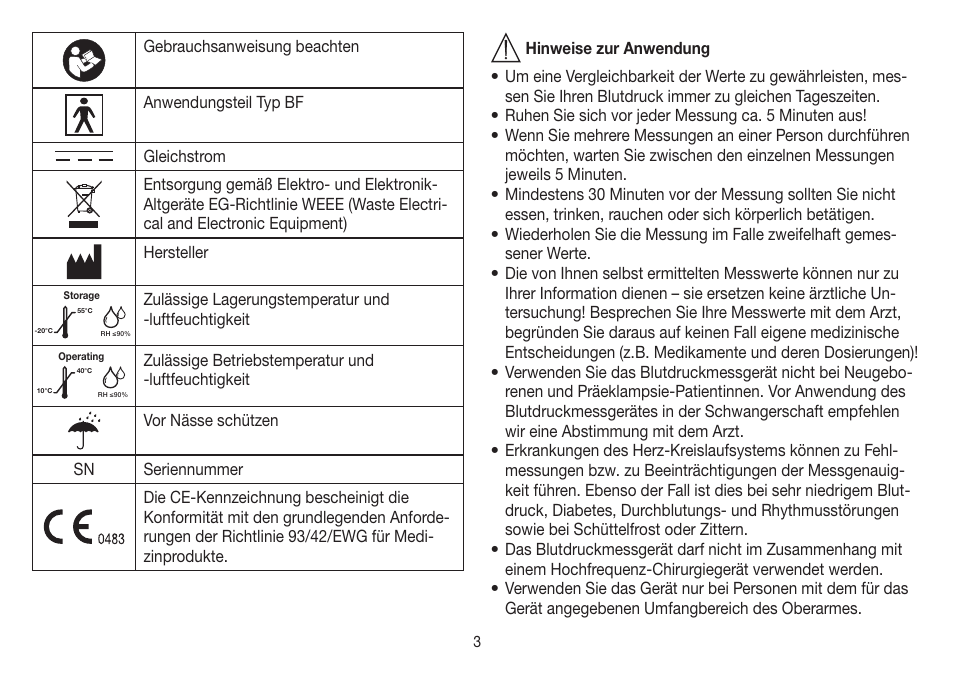 Beurer BM 85 User Manual | Page 3 / 144