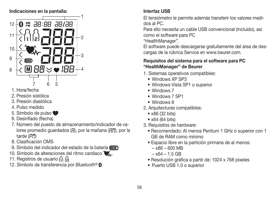 Beurer BM 85 User Manual | Page 56 / 144